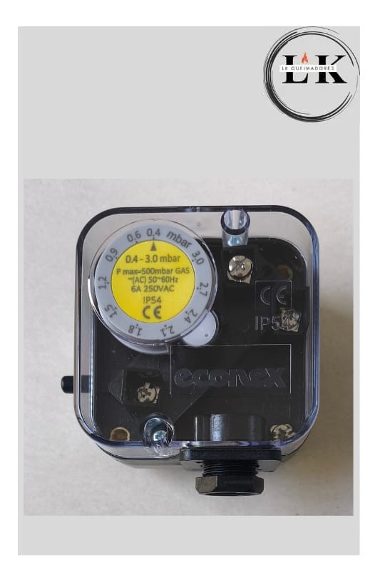 PRESSOSTATO PARA GÁS E AR ECONEX 0.4 - 3.0MBAR